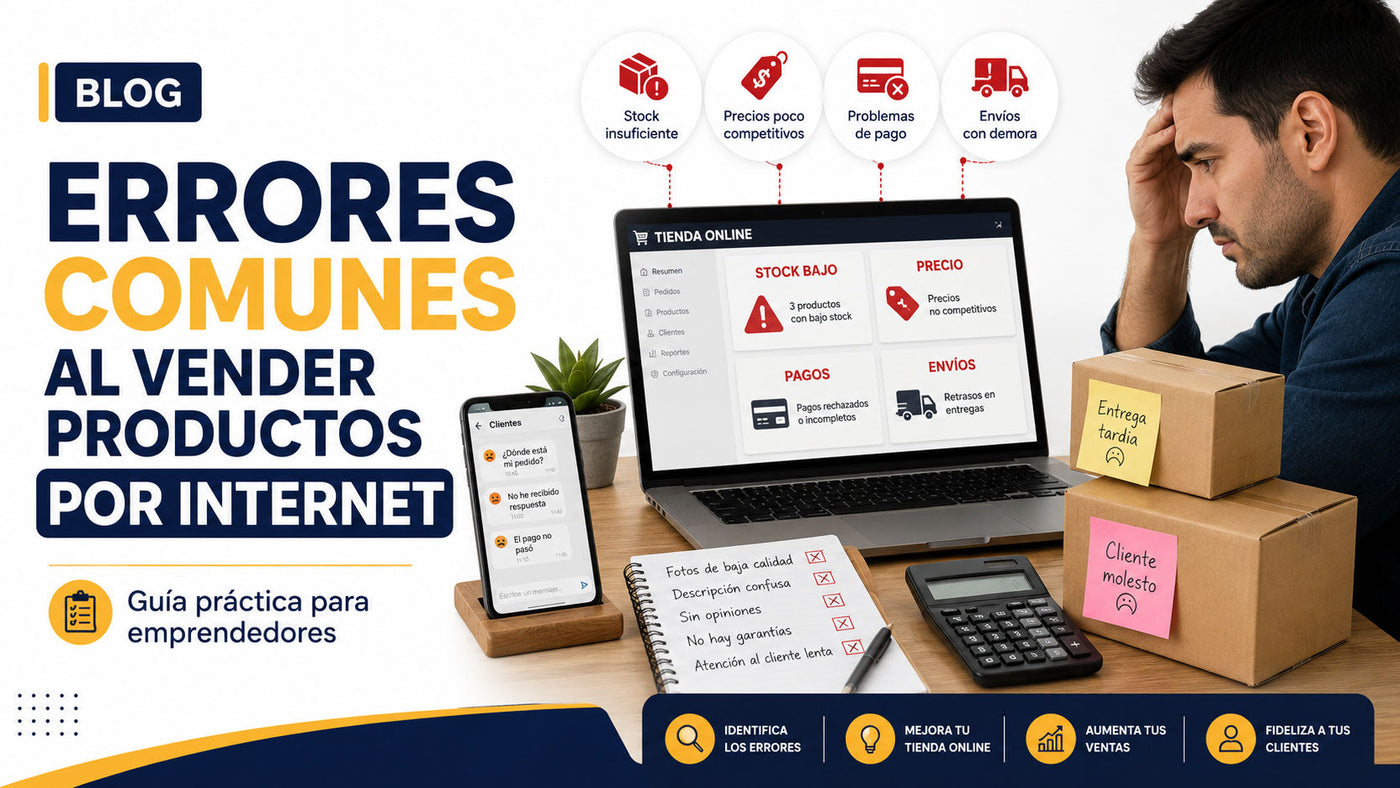Errores comunes al vender productos por internet